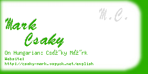 mark csaky business card